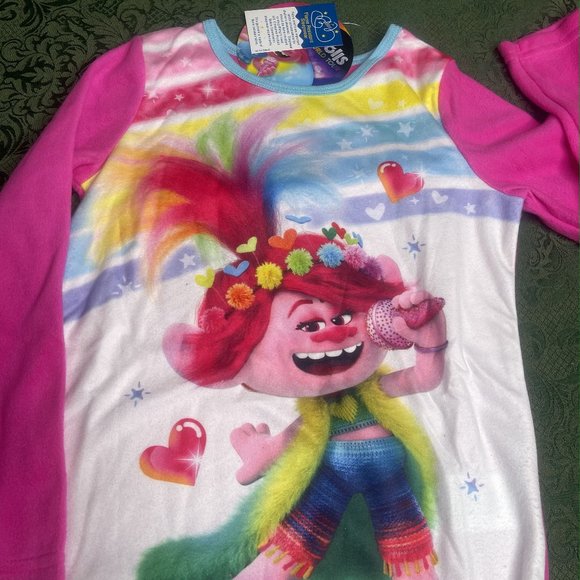 NWT TWINS trolls rainbow 2 pajamas pjs 6 birthdays - Picture 6 of 7